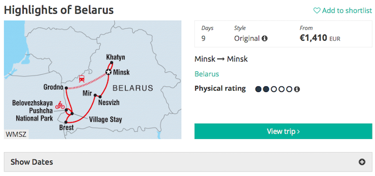 Intrepid Belarus tour