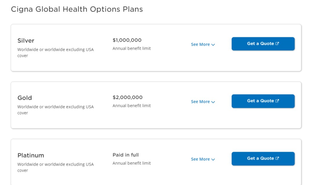 cigna International Health Insurance Plans